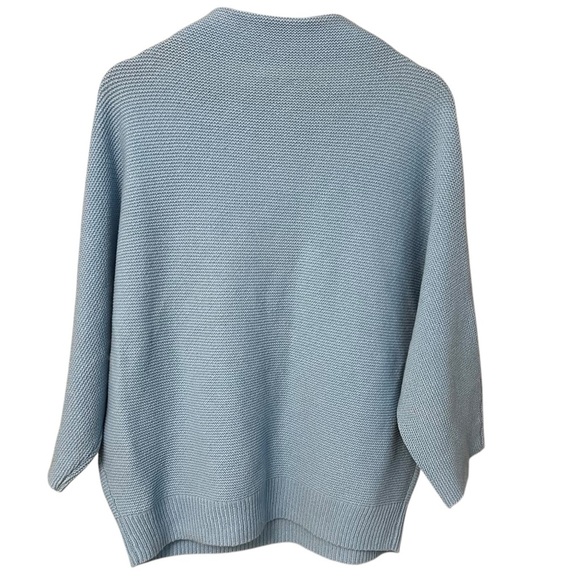 The Reset Funnel Neck Sweater Tiffany Blue S/M Feminine Minimalist Contemporary - Picture 5 of 8